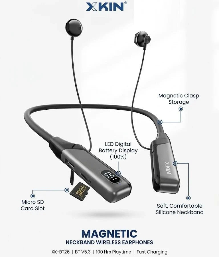 XKIN - Magnetic Neckband Wireless Earphones